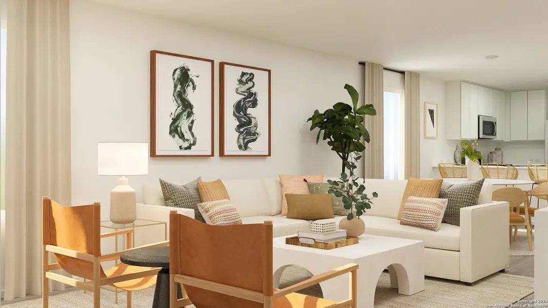 Furnished interior view inside a new home in Rose Valley, Converse (Image 4).