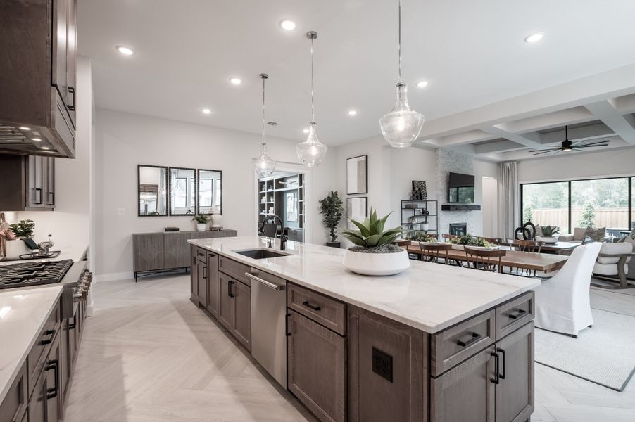 Representative furnished interior of a home built from the Carignan by Tri Pointe Homes in Sienna 80′, Missouri City (Image 11).
