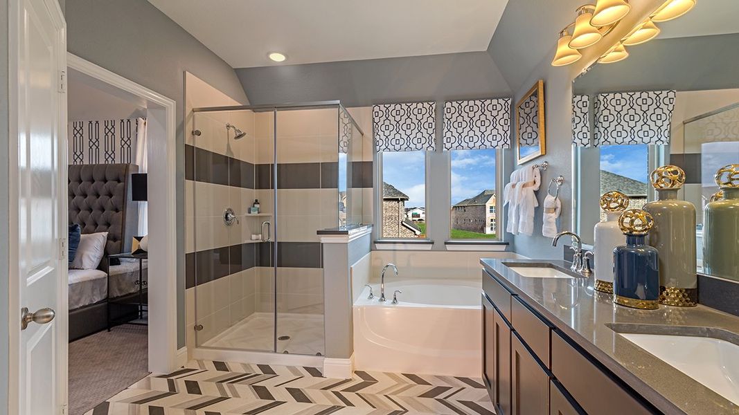 Representative furnished interior of a home built from the Whitney by Beazer Homes in Wildflower Ranch, Justin (Image 10).
