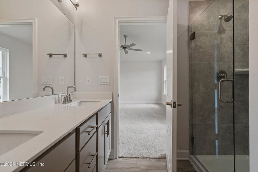 Furnished interior view inside a new home in Shadow Crest at Rolling Hills, Green Cove Springs (Image 7). Furnished interior view inside a new home in Shadow Crest at Rolling Hills, Green Cove Springs (Image 7).