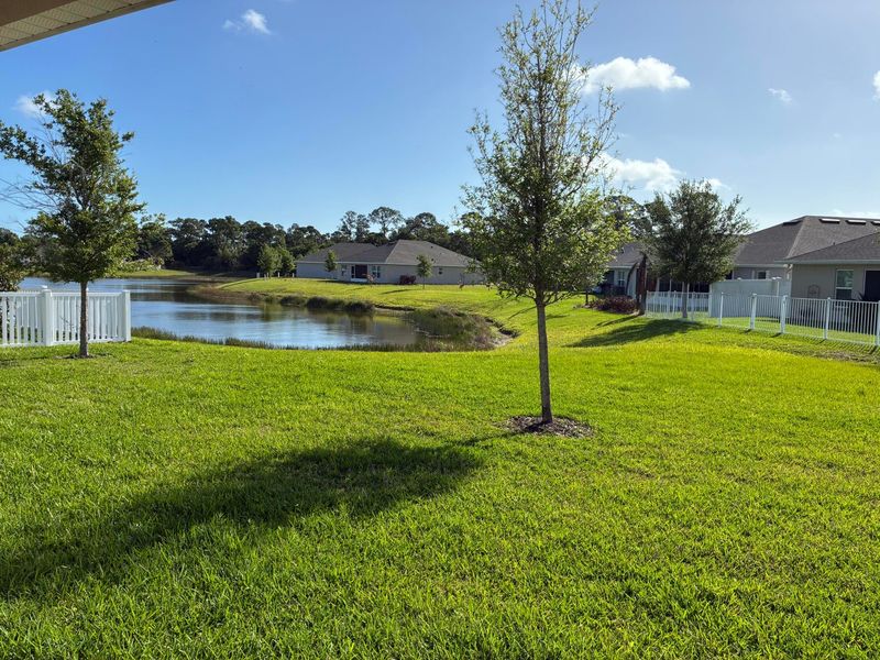 Exterior details and patio area of a home in Waterstone 72, Fort Pierce (Image 4).
