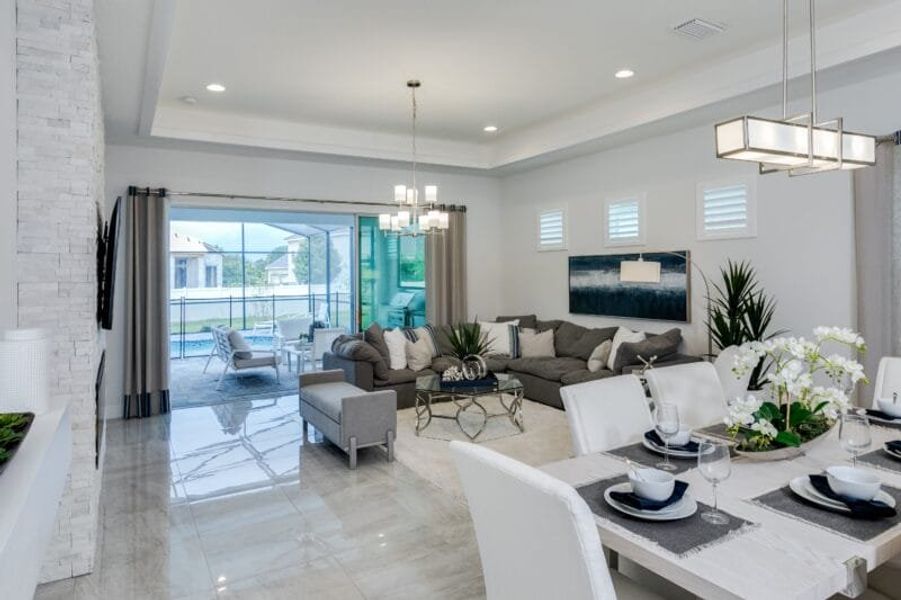 Representative furnished interior of a home built from the Nevis by Medallion Home in The Willows, Parrish (Image 6).