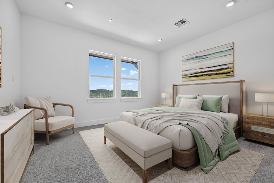 Furnished interior view inside a new home in Travisso, Leander (Image 7).