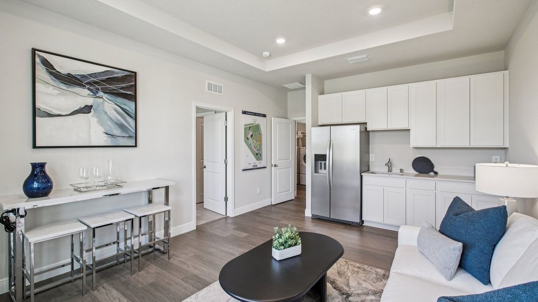 Furnished interior view inside a new home in Deerbrook, Land O' Lakes (Image 15). Furnished interior view inside a new home in Deerbrook, Land O' Lakes (Image 15).