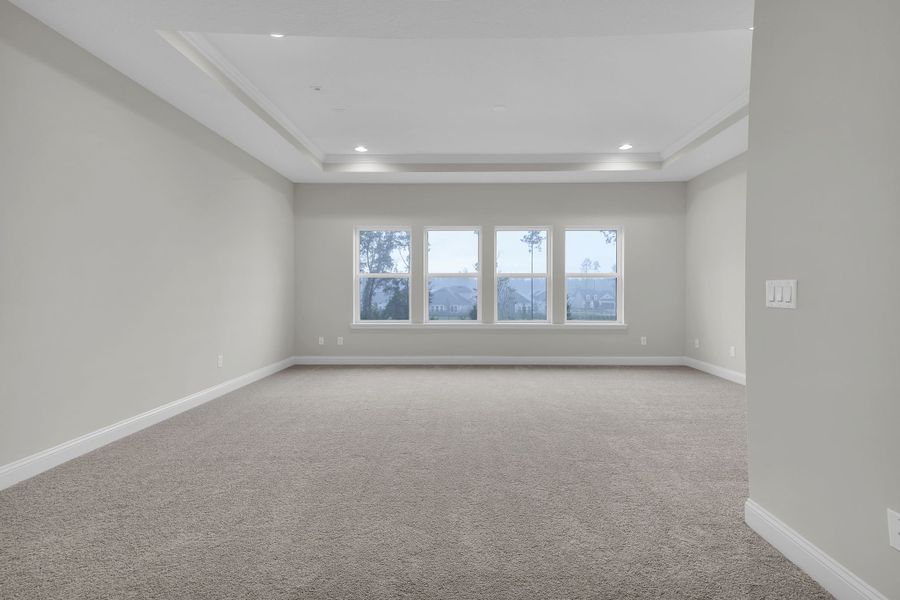 Representative unfurnished interior of a home built from the Avondale II by Riverside Homes in Hidden Creek at SilverLeaf, St. Augustine (Image 114). Representative unfurnished interior of a home built from the Avondale II by Riverside Homes in Hidden Creek at SilverLeaf, St. Augustine (Image 114).