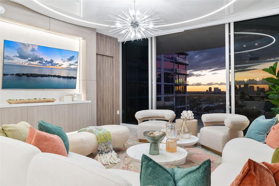 Furnished interior view inside a new home in , Fort Lauderdale (Image 17). Furnished interior view inside a new home in , Fort Lauderdale (Image 17).