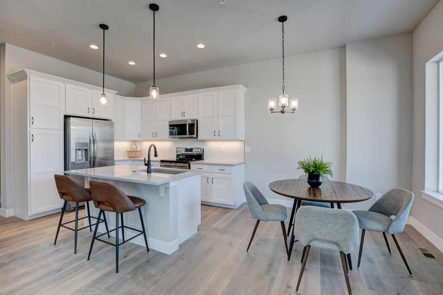 Representative furnished interior of a home built from the The Addison 2 by Landmark Homes in Highlands at Fox Hill, Longmont (Image 8). Representative furnished interior of a home built from the The Addison 2 by Landmark Homes in Highlands at Fox Hill, Longmont (Image 8).