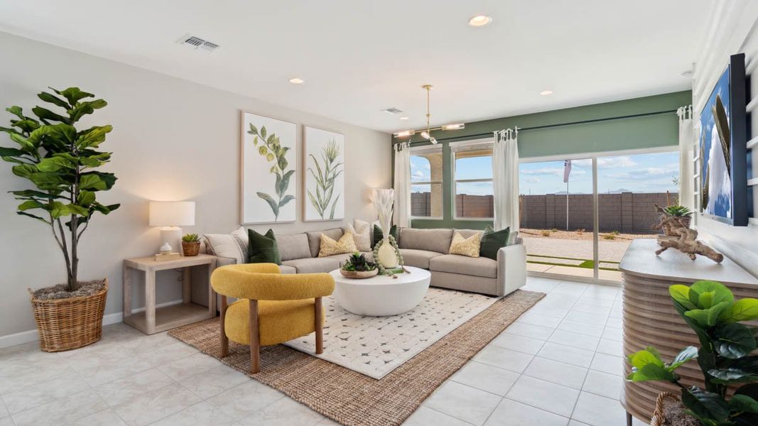 Furnished interior view inside a new home in Sorrento, Maricopa (Image 10). Furnished interior view inside a new home in Sorrento, Maricopa (Image 10).