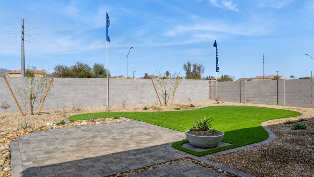 Exterior details and patio area of a home in Desert Moon Estates, Buckeye (Image 2).
