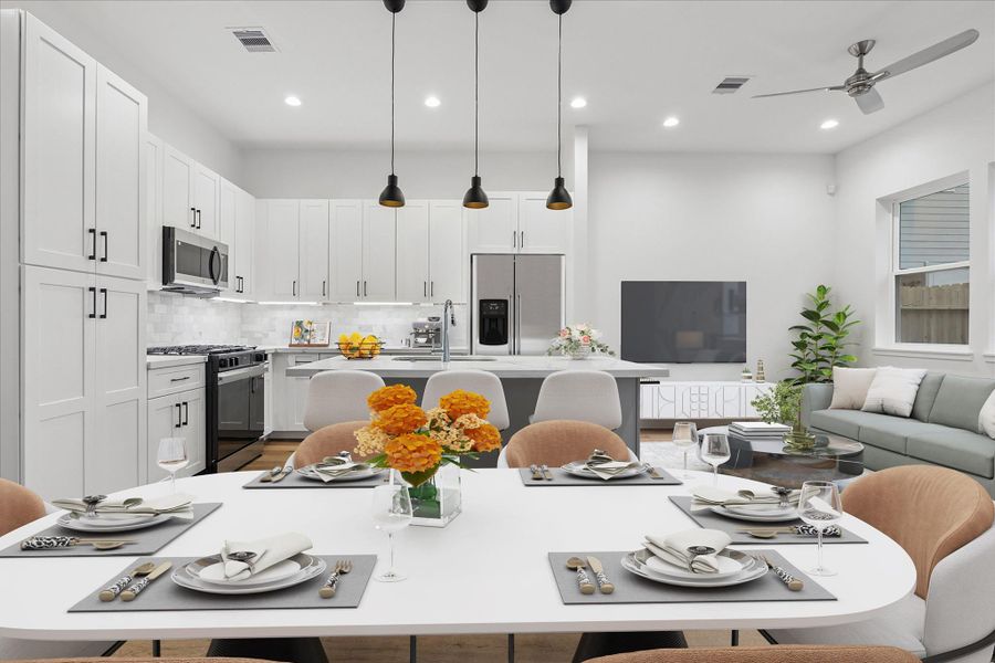 Furnished interior view inside a new home in , Houston (Image 8).
