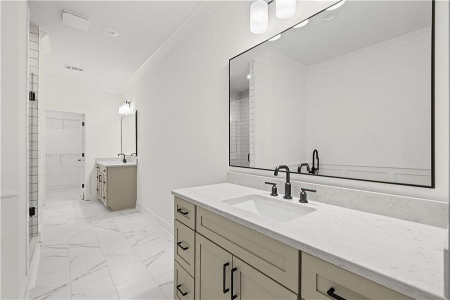 Furnished interior view inside a new home in Devin's Shire - A Kennesaw Tradition, Kennesaw (Image 11).