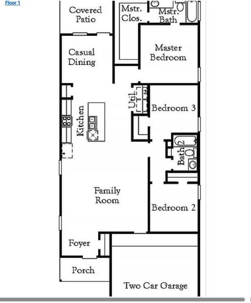 2D floor plan layout of this home in Westridge Cove, Conroe, TX (Image 5).