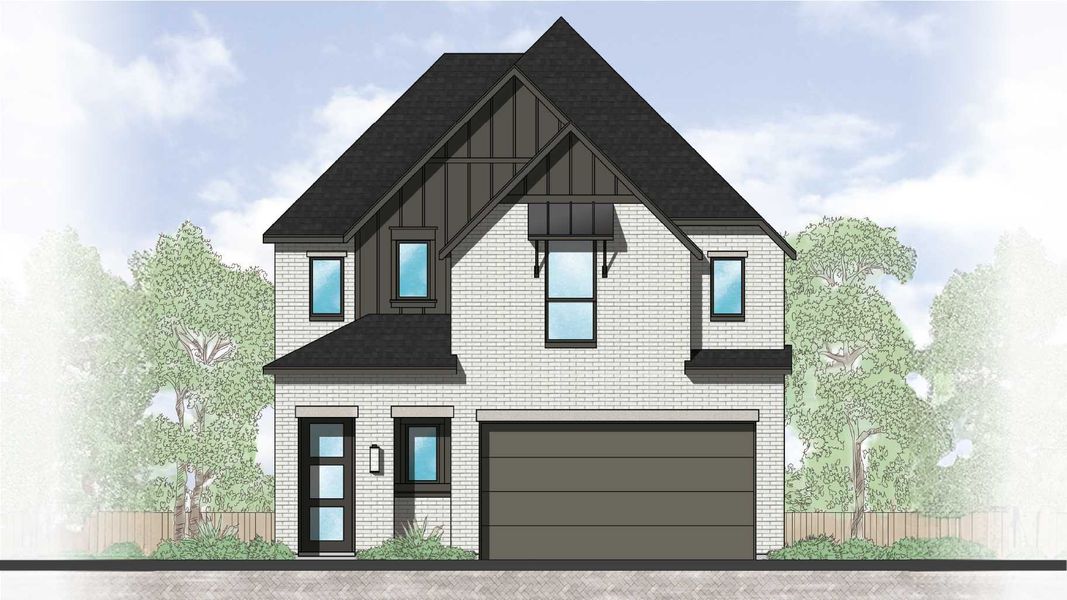 Representative rendering of the exterior for the Easton Plan by Highland Homes (Image 1).