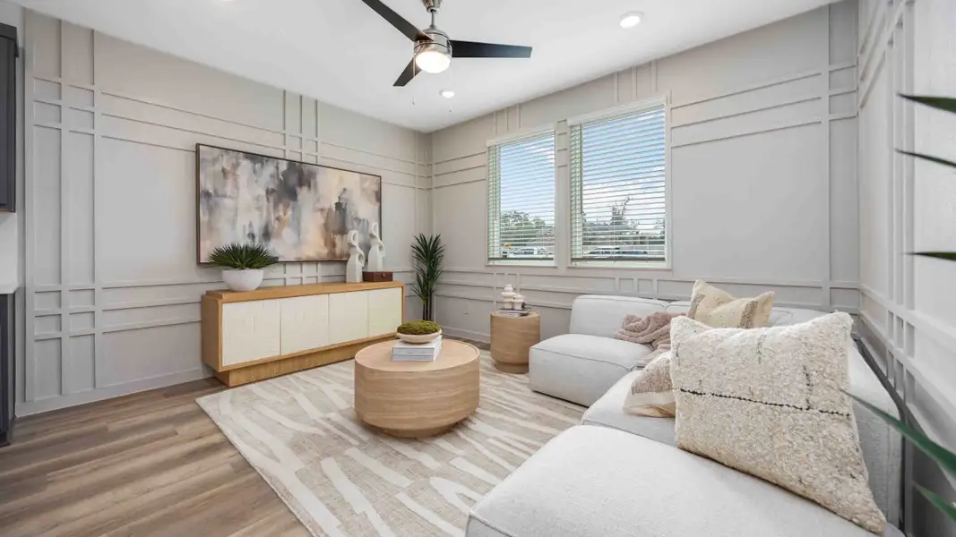 Furnished interior view inside a new home in Highland Court, Houston (Image 3).