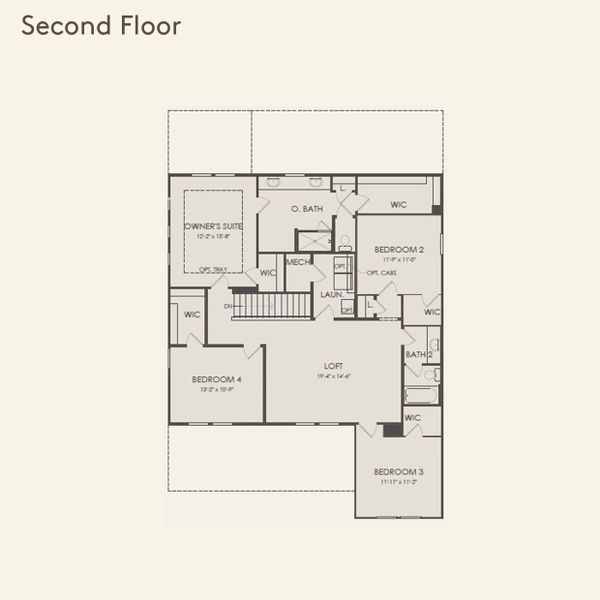 2D floor plan layout for the Wynfield by Pulte Homes in Everhour, Newnan, GA (Image 1). 2D floor plan layout for the Wynfield by Pulte Homes in Everhour, Newnan, GA (Image 1).