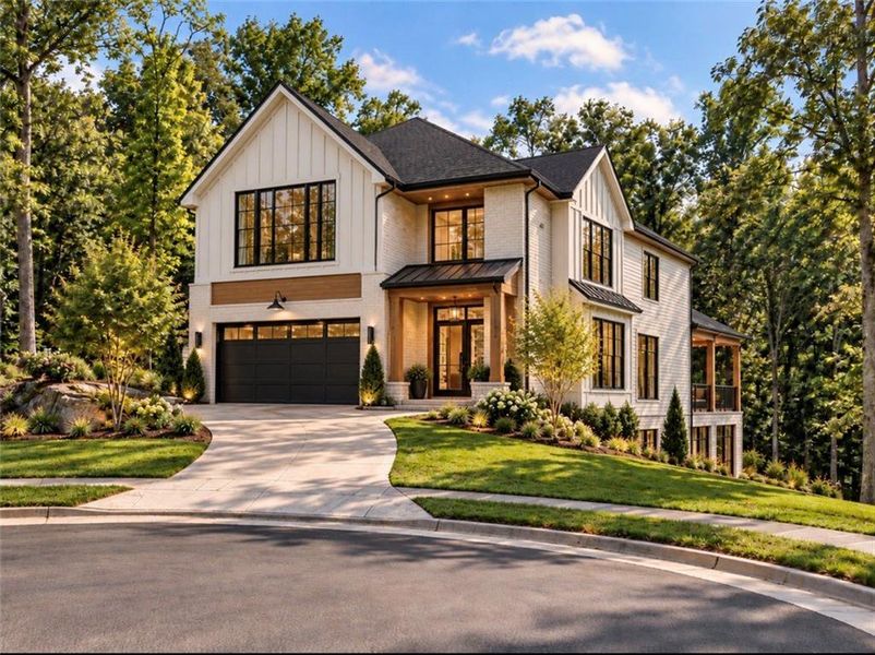 Front exterior of a new home in , Atlanta, GA, highlighting curb appeal (Image 1). Front exterior of a new home in , Atlanta, GA, highlighting curb appeal (Image 1).