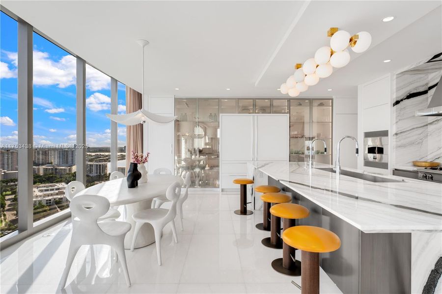 Furnished interior view inside a new home in , Sunny Isles Beach (Image 12). Furnished interior view inside a new home in , Sunny Isles Beach (Image 12).