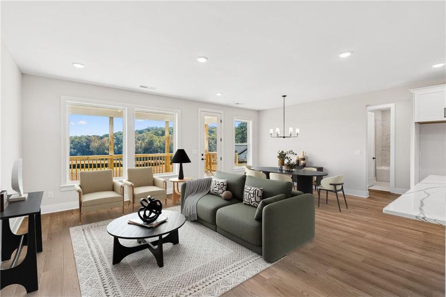 Furnished interior view inside a new home in Old Mill Preserve, Dallas (Image 6).
