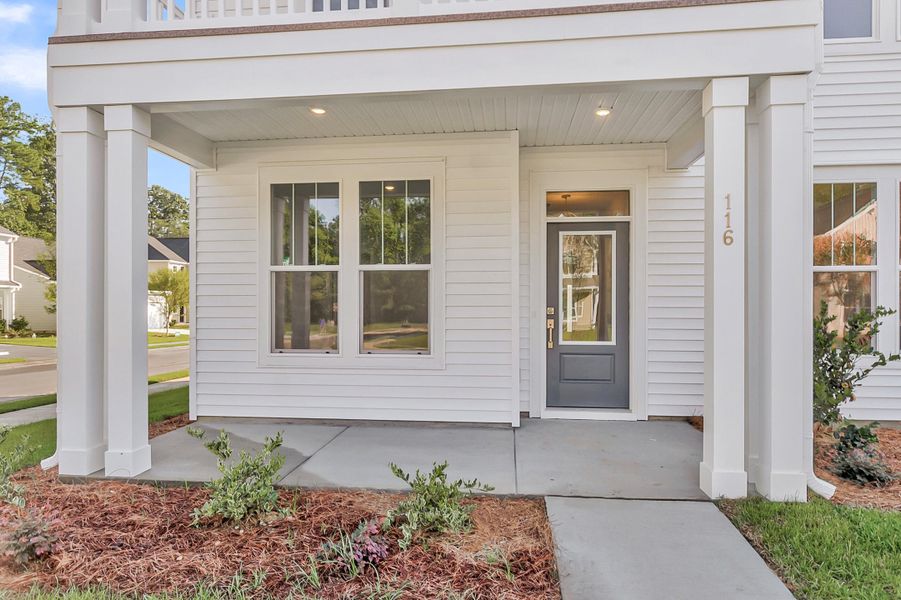 Exterior details and patio area of a home in Six Oaks, Summerville (Image 4).