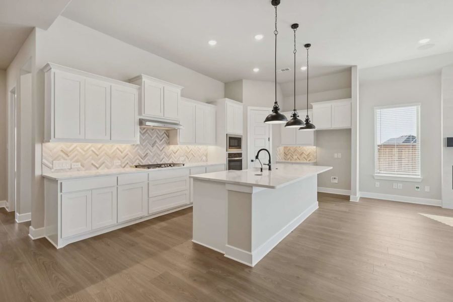 Representative furnished interior of a home built from the Windcrest by Chesmar Homes in Talia, Mesquite (Image 4).