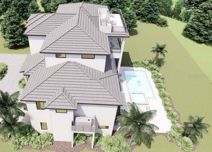 Exterior rendering of this home design in , Sarasota, FL (Image 5).