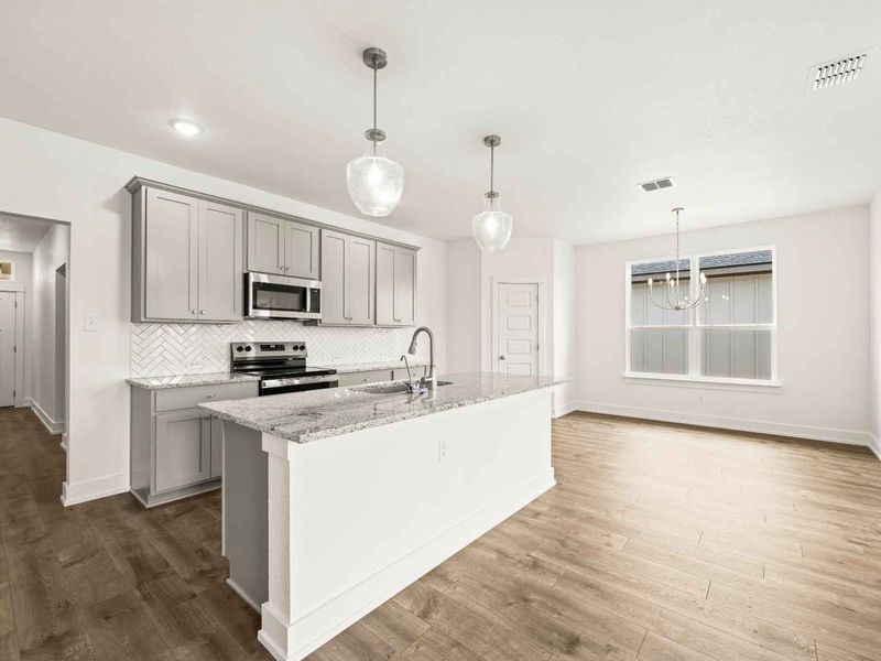 Furnished interior view inside a new home in Oak Ridge, Temple (Image 4).