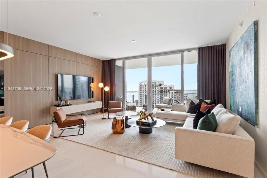 Furnished interior view inside a new home in , Miami (Image 33).