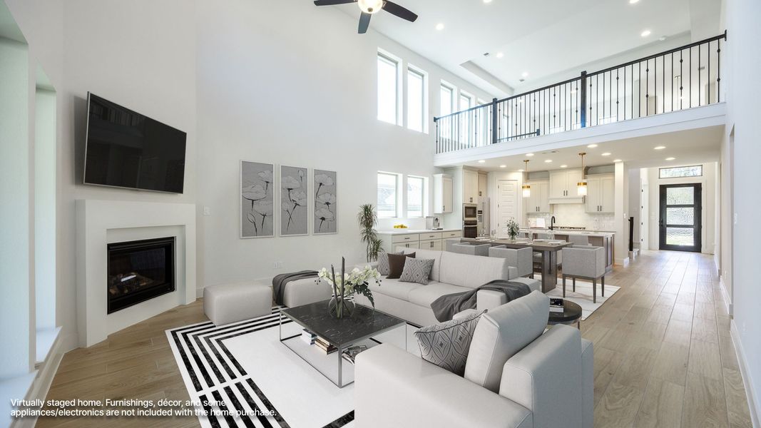 Furnished interior view inside a new home in Wolf Ranch, Georgetown (Image 5). Furnished interior view inside a new home in Wolf Ranch, Georgetown (Image 5).