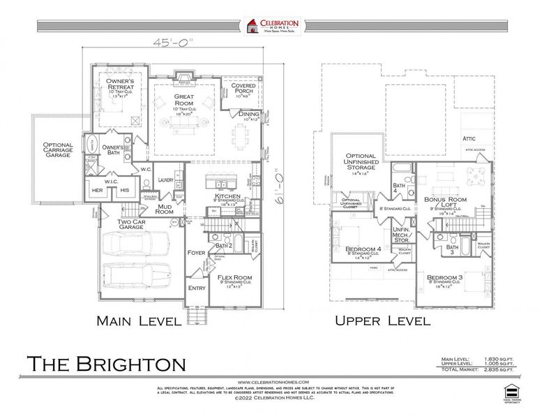 2D floor plan layout for the Brighton by Celebration Homes in Aden Woods Of Castleberry Farms, Fairview, TN (Image 6). 2D floor plan layout for the Brighton by Celebration Homes in Aden Woods Of Castleberry Farms, Fairview, TN (Image 6).