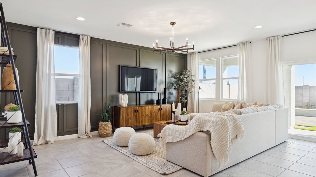 Representative furnished interior of a home built from the Saguaro by D.R. Horton in Anthem at Merrill Ranch, Florence (Image 13).