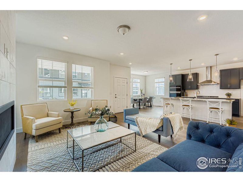 Functional open floorpan