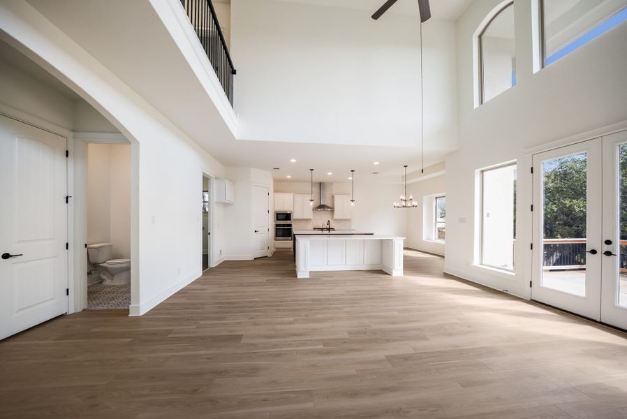 Representative unfurnished interior of a home built from the The Travis by Whitestone Custom Homes in Johnson Ranch, Bulverde (Image 42).