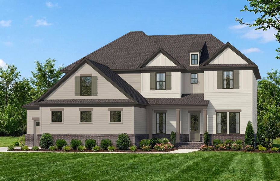 Representative exterior photo of a completed home built from the Hampton by John Wieland in Blume Estates, Harrisburg, NC (Image 2). Representative exterior photo of a completed home built from the Hampton by John Wieland in Blume Estates, Harrisburg, NC (Image 2).