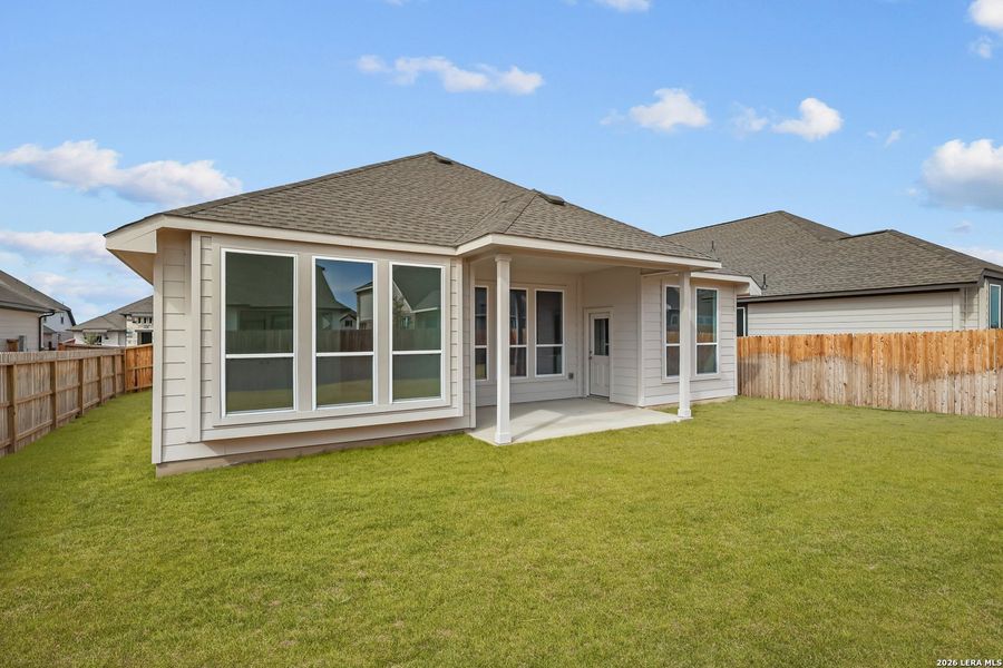 Exterior details and patio area of a home in Megan's Landing, Castroville (Image 4). Exterior details and patio area of a home in Megan's Landing, Castroville (Image 4).