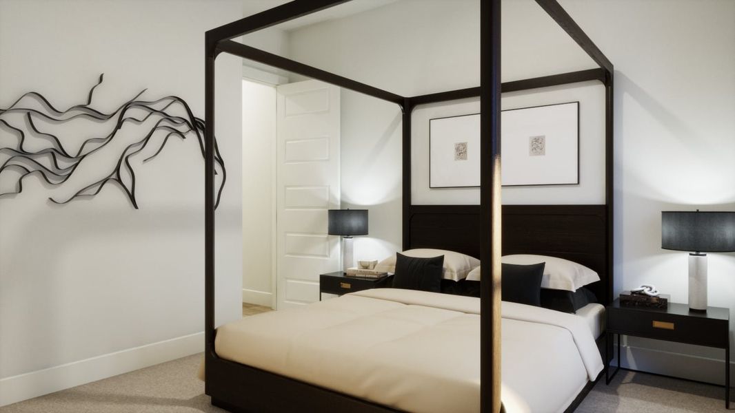 Furnished interior view inside a new home in Persimmon, Buda (Image 11).