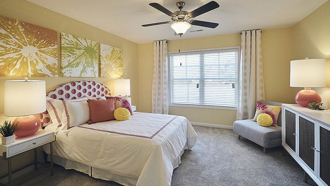 Furnished interior view inside a new home in The Meadows at Kinsley, Jamestown (Image 36). Furnished interior view inside a new home in The Meadows at Kinsley, Jamestown (Image 36).
