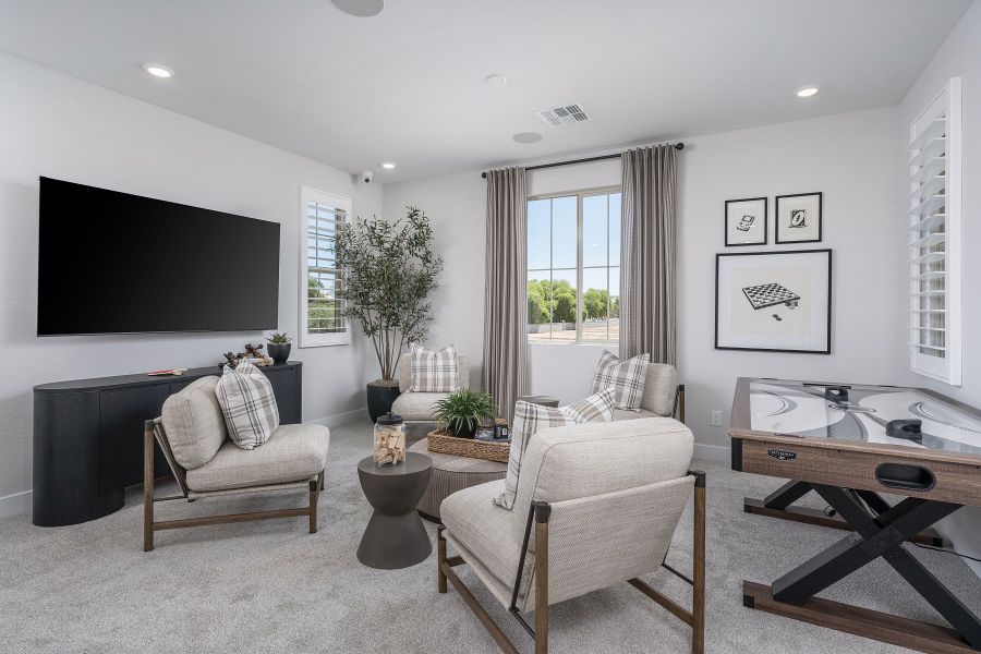 Representative furnished interior of a home built from the 3 by Risewell Homes in Bella Storia, Gilbert (Image 12). Representative furnished interior of a home built from the 3 by Risewell Homes in Bella Storia, Gilbert (Image 12).