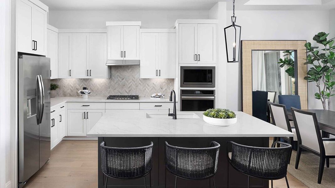 Furnished interior view inside a new home in 6 Creeks, Kyle (Image 3).