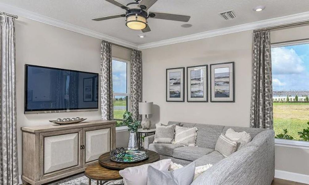 Furnished interior view inside a new home in Center Lake Ranch Community Group Page, St. Cloud (Image 13).