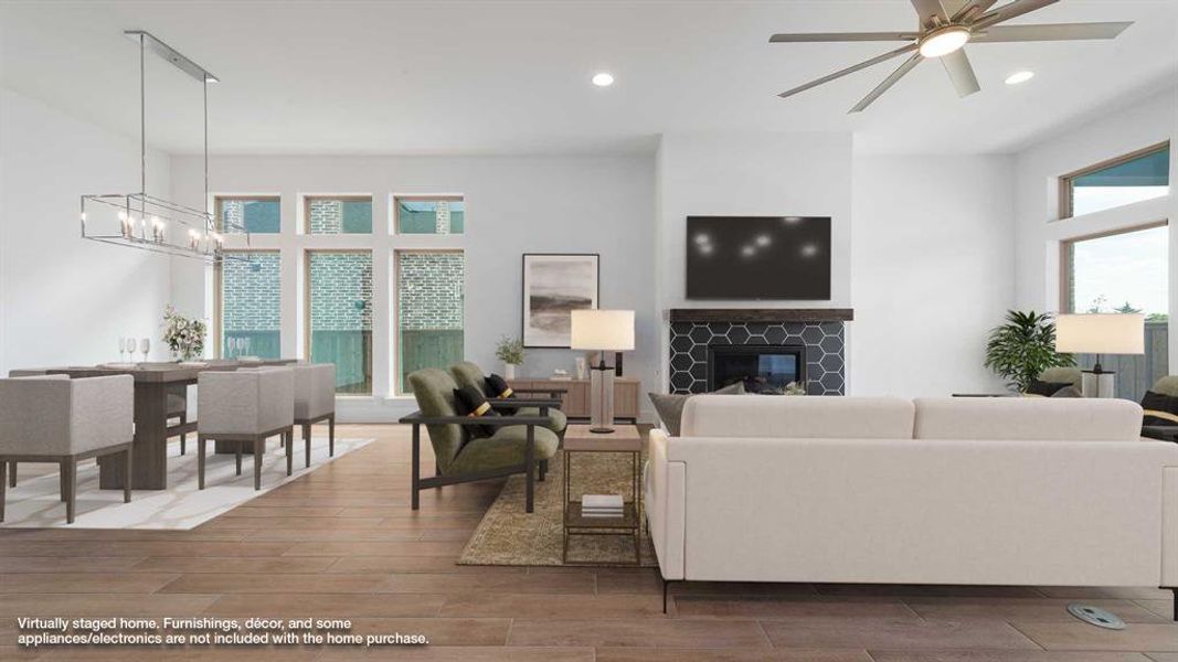 Furnished interior view inside a new home in Trinity Falls 60', McKinney (Image 7). Furnished interior view inside a new home in Trinity Falls 60', McKinney (Image 7).