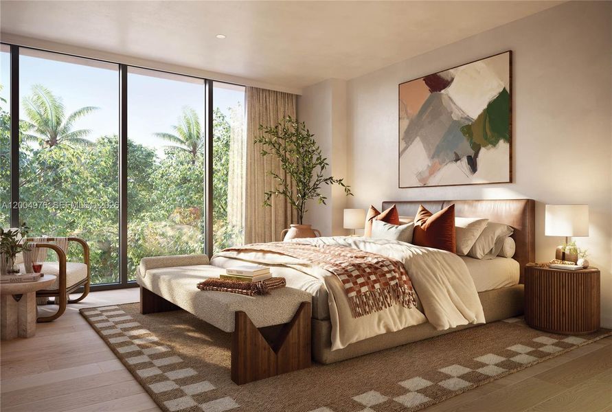 Furnished interior view inside a new home in , Miami (Image 4).
