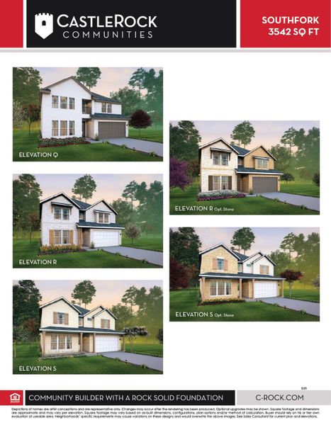 Representative exterior photo of a completed home built from the Southfork by CastleRock Communities in Green Meadows, Celina, TX (Image 24).