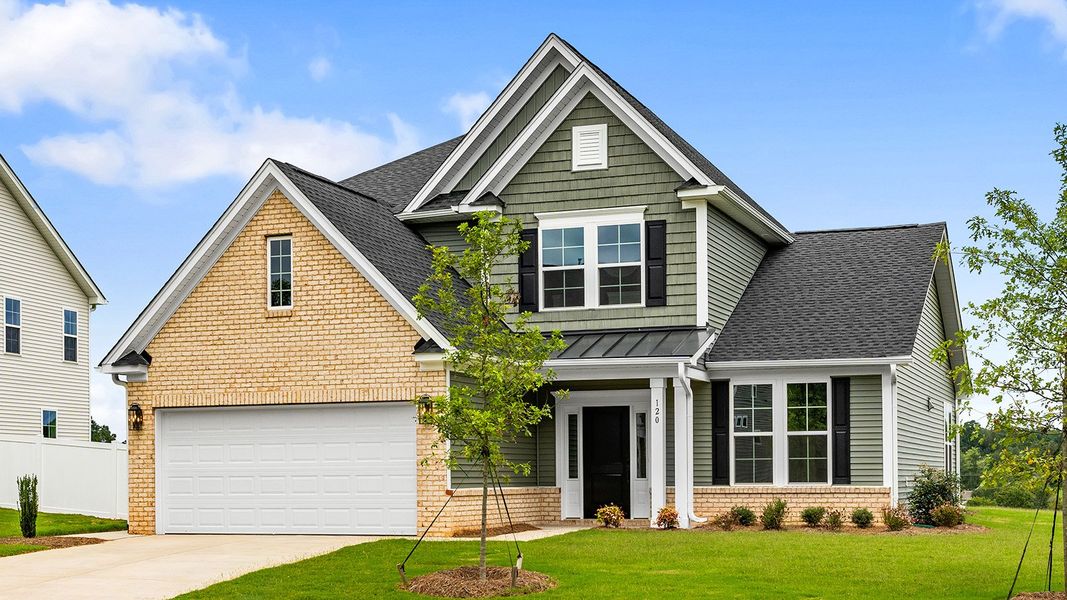 Front exterior of a new home in Fieldstone, Lexington, NC, highlighting curb appeal (Image 25).
