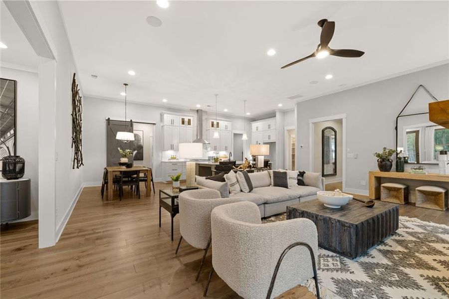 Furnished interior view inside a new home in Soleil Belmont Park, Canton (Image 25).