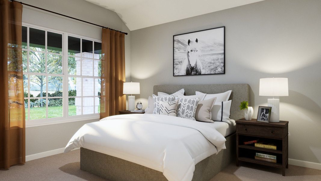Representative furnished interior of a home built from the The Messina by Legend Homes in Granger Pines, Conroe (Image 23).