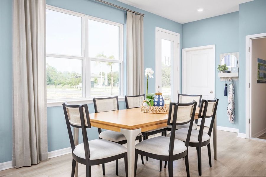Dining Room with Double Windows