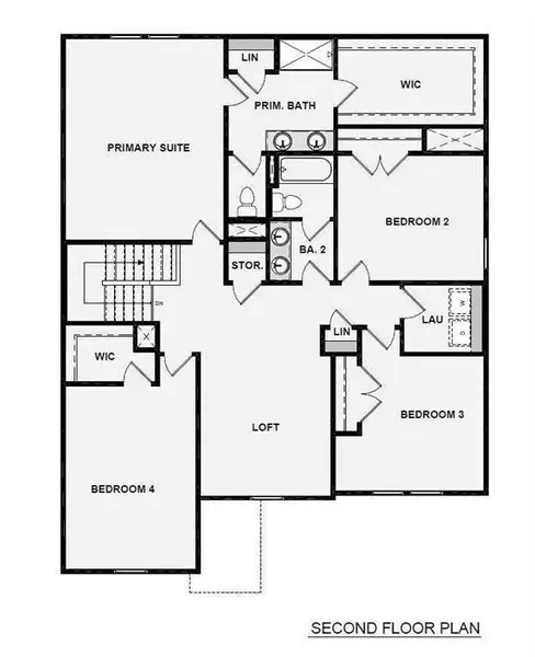 2D floor plan layout of this home in Reserve at Gum Springs, Jefferson, GA (Image 4).