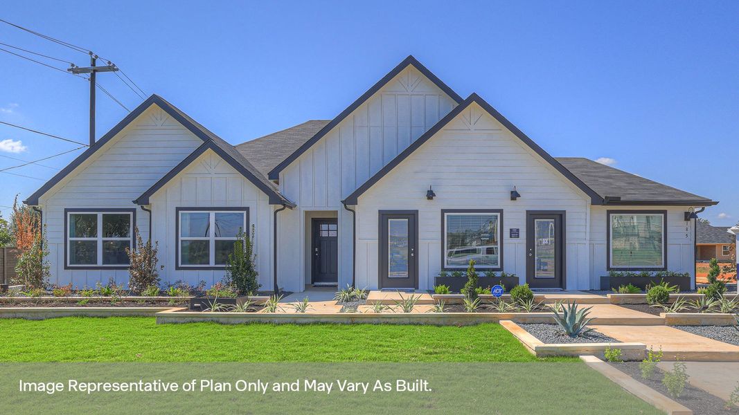 Representative exterior photo of a completed home built from the The Irving by D.R. Horton in Sonoma Oaks, Fredericksburg, TX (Image 2). Representative exterior photo of a completed home built from the The Irving by D.R. Horton in Sonoma Oaks, Fredericksburg, TX (Image 2).