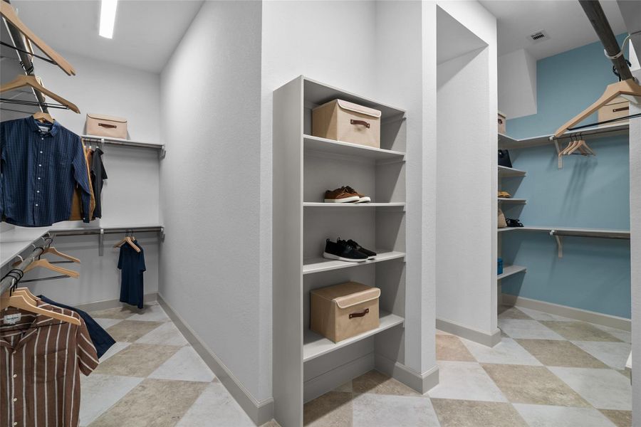 REPRESENTATIVE PHOTO:  The his and hers closets are amazing!  LOTS of storage space here!