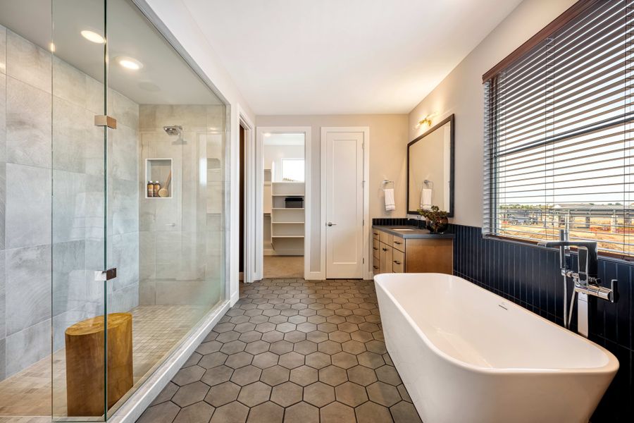 Representative furnished interior of a home built from the Willow Plan 40-9 by Tri Pointe Homes in Waterston Central, Gilbert (Image 14).